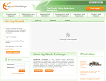 Tablet Screenshot of agriworldexchange.com
